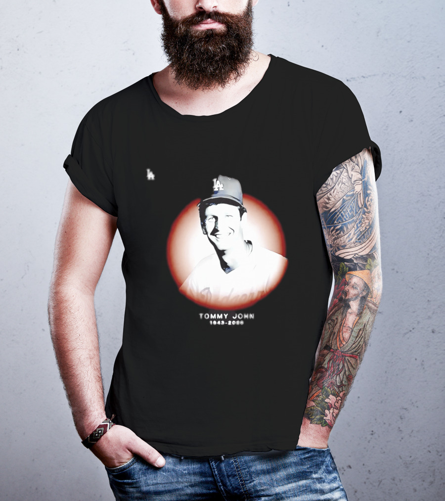 Tommy John 1943 2026 Memorial Baseball LA Dodgers T-Shirt