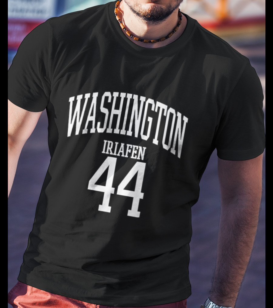 Washington Iriafen 44 White Arched Nameplate Jersey T-Shirt