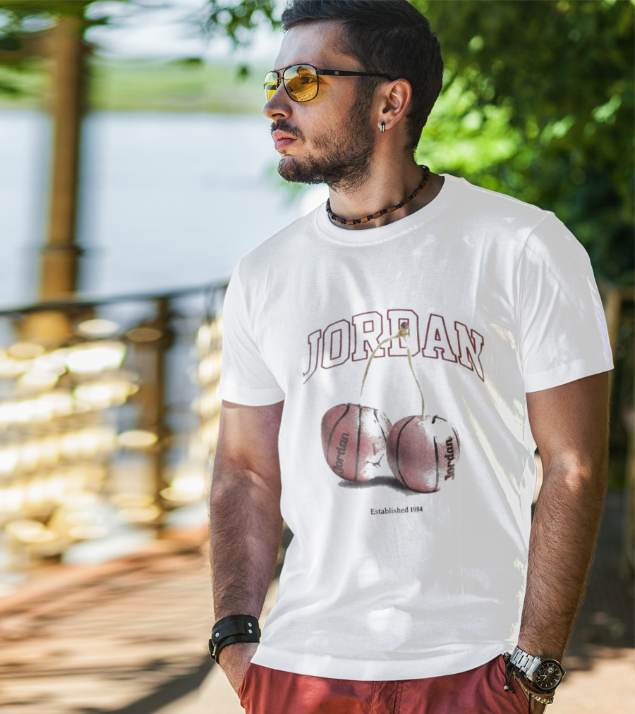 Jordan Established 1984 Basketball Cherries T-Shirt