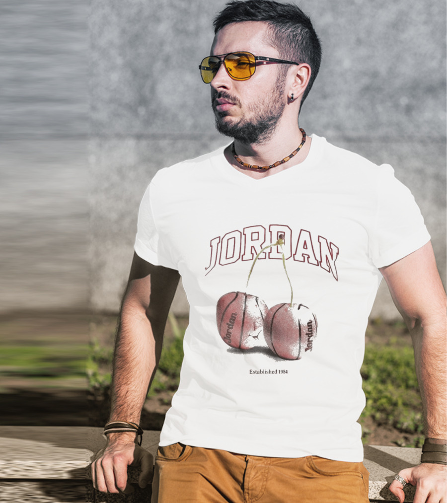 Jordan Established 1984 Basketball Cherries T-Shirt