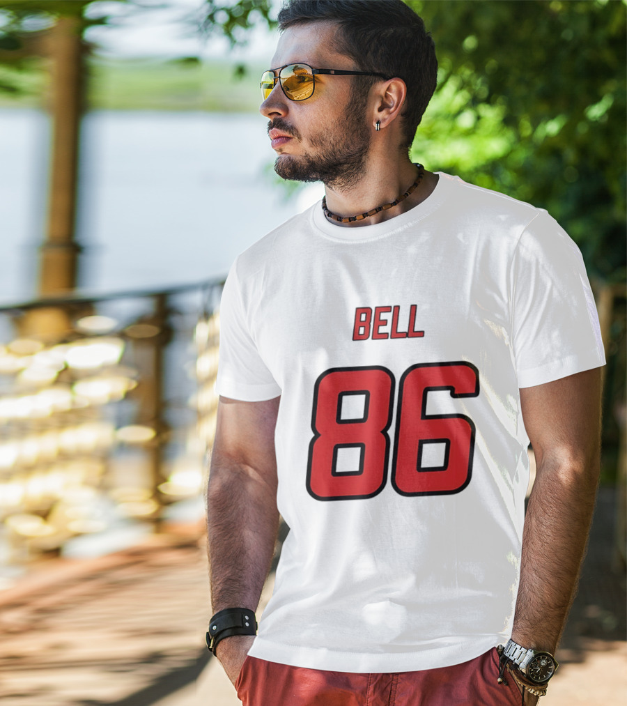 Bell 86 Red Jersey Number Sports T-Shirt