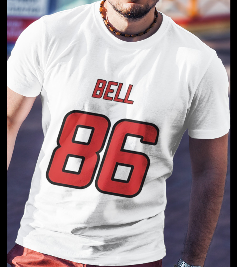 Bell 86 Red Jersey Number Sports T-Shirt