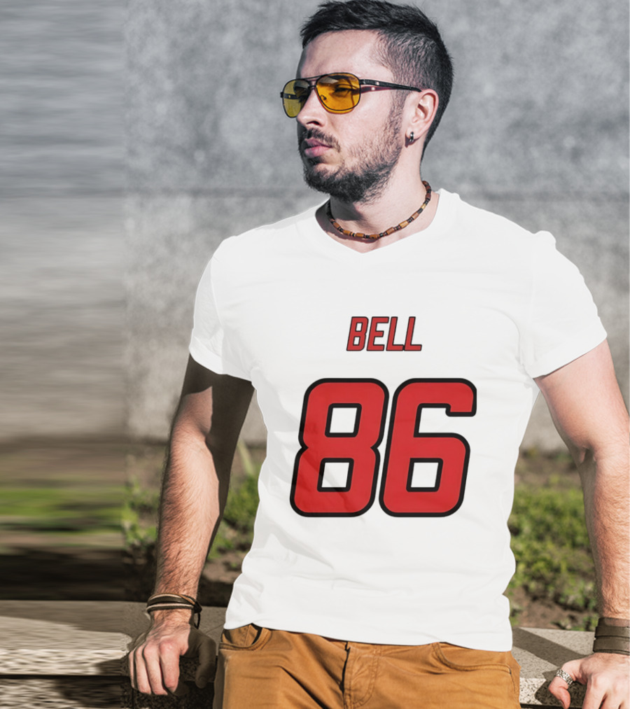 Bell 86 Red Jersey Number Sports T-Shirt