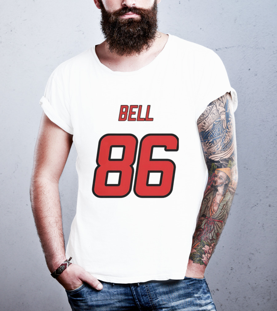 Bell 86 Red Jersey Number Sports T-Shirt