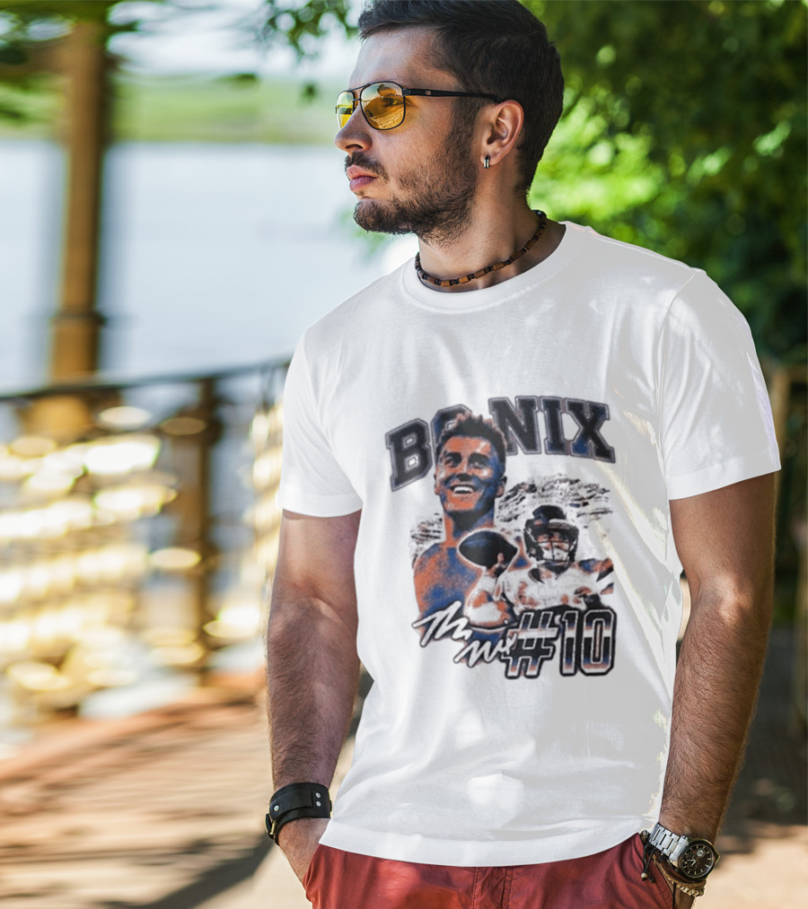 Bo Nix Number 10 Football Player T-Shirt