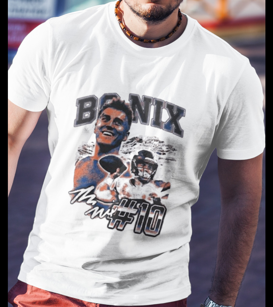 Bo Nix Number 10 Football Player T-Shirt