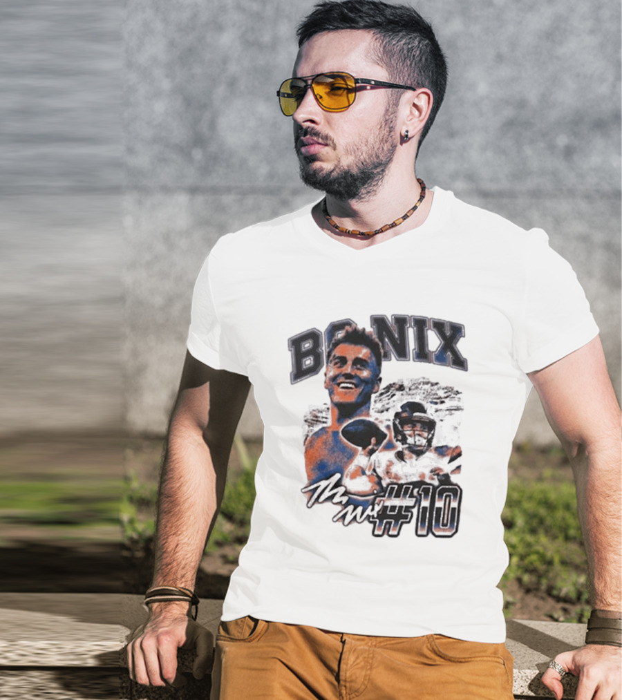 Bo Nix Number 10 Football Player T-Shirt