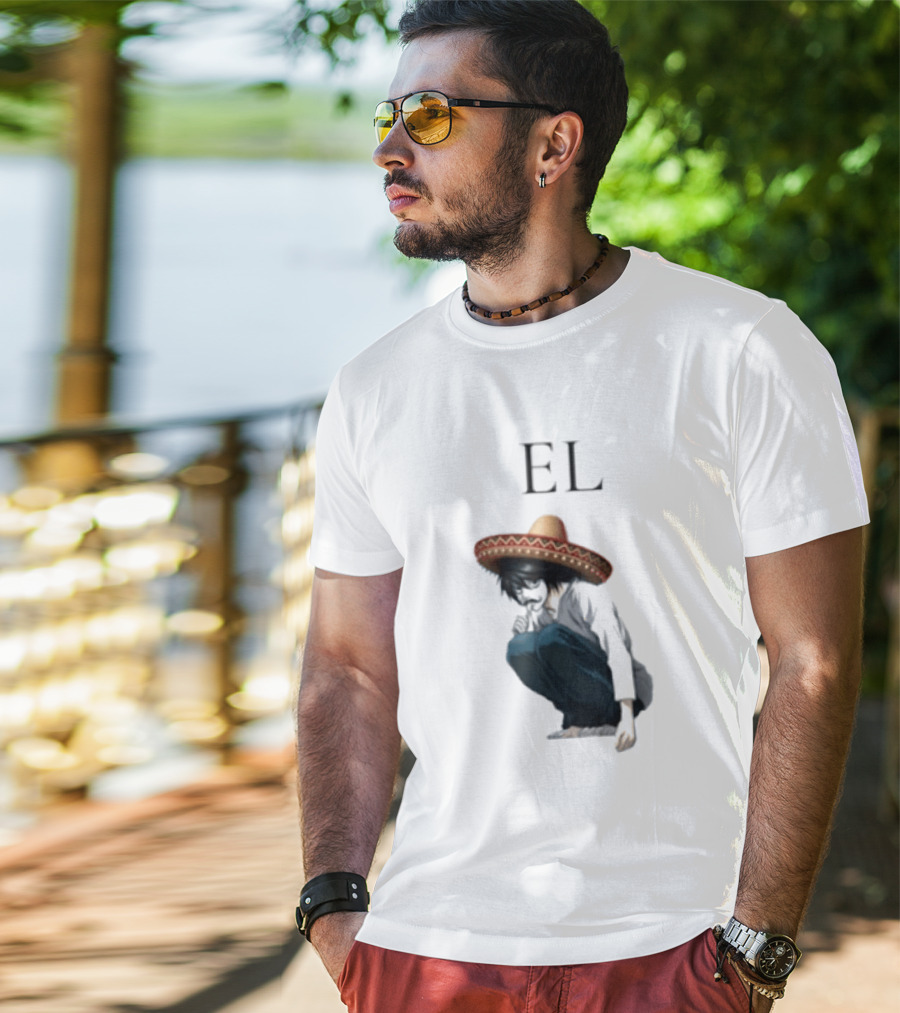 El L Death Note Mariachi Sombrero T-Shirt