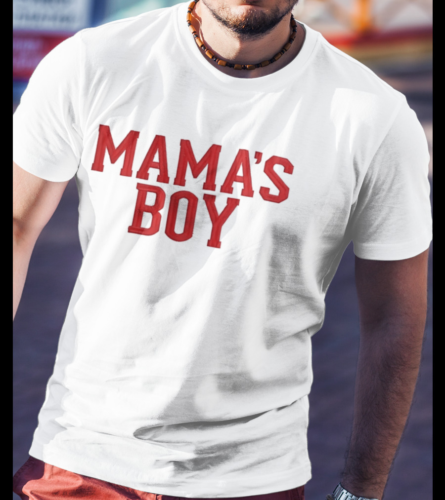Mama's Boy Red Varsity T-Shirt