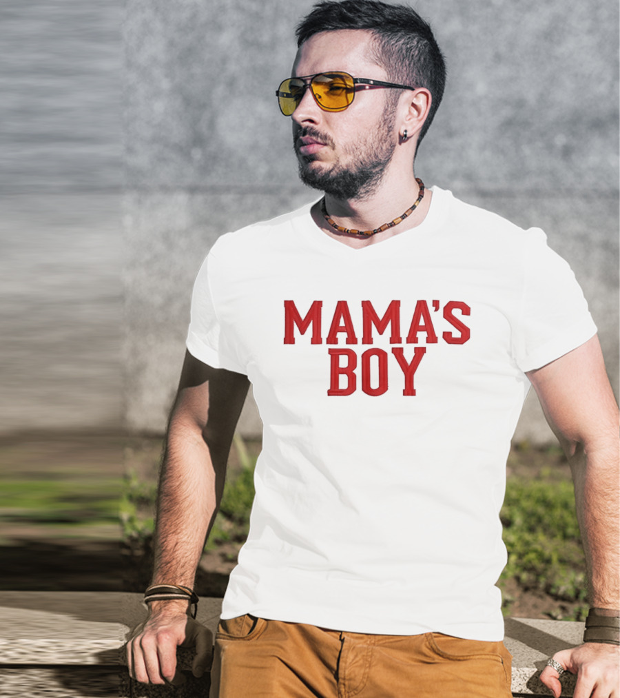 Mama's Boy Red Varsity T-Shirt