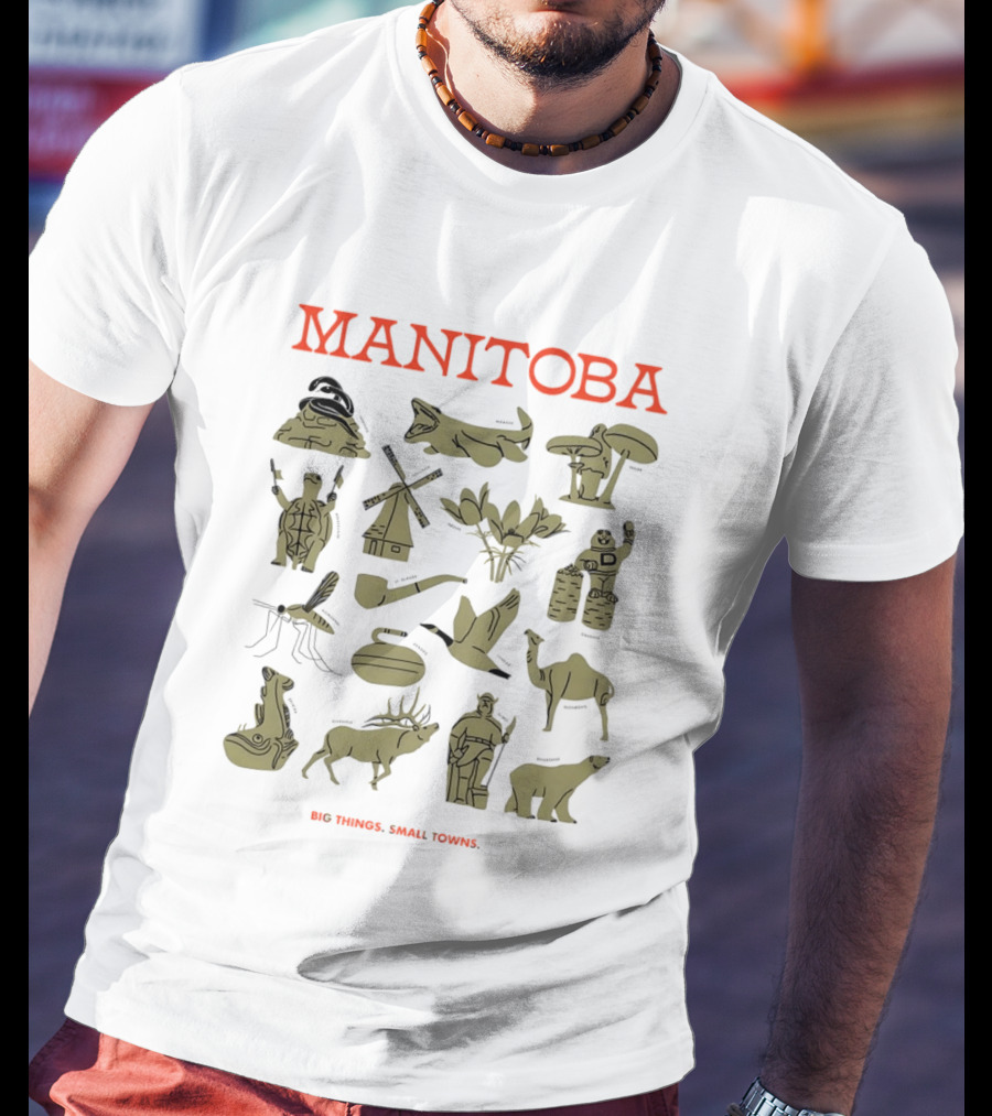 Manitoba Roadside Attractions Big Things Small Towns Statues Gold T-Shirt