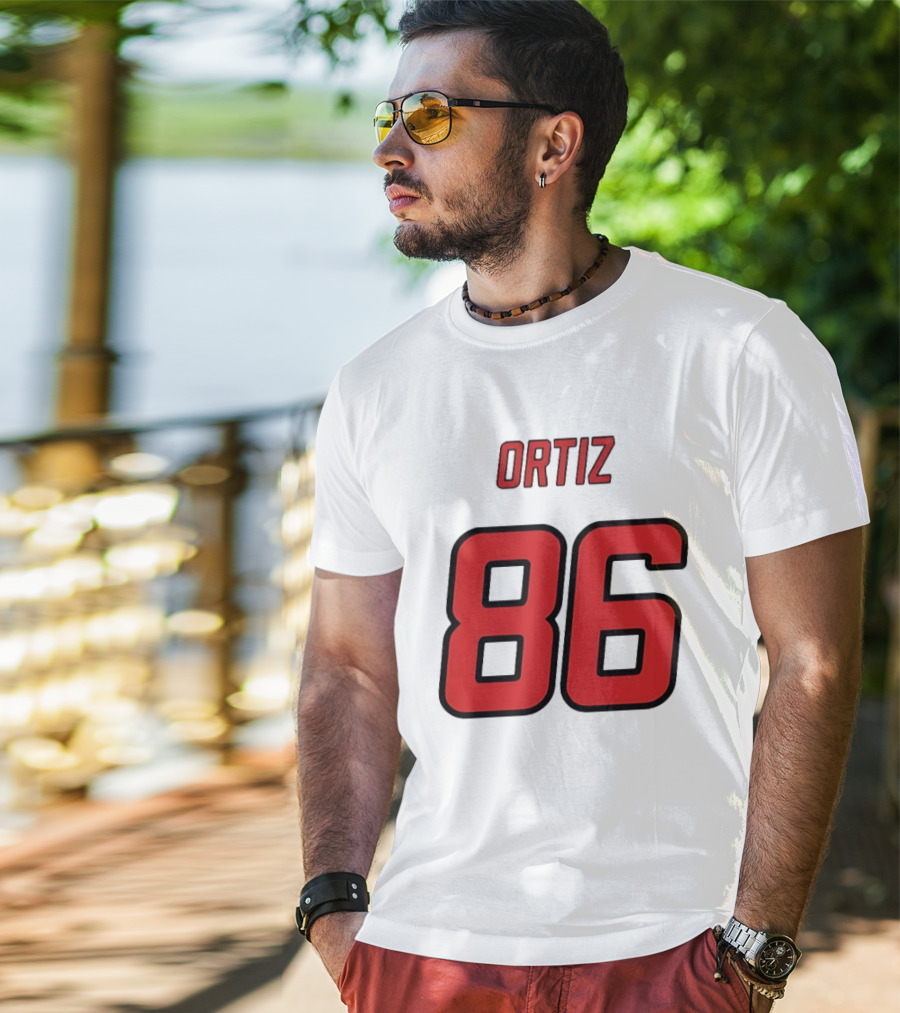 Ortiz Red 86 Jersey Number T-Shirt