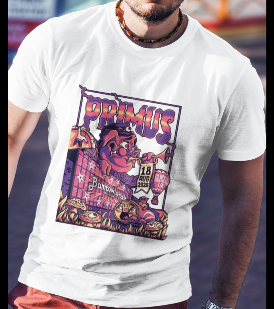 Barrowland Ballroom Primus Concert August 18 2026 Glasgow UK Animated Music Event T-Shirt