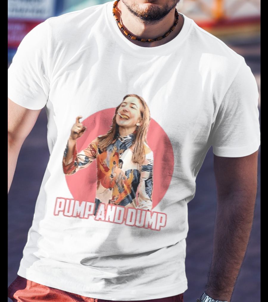 Pump And Dump Woman With Cigarette Retro Style Collage T-Shirt