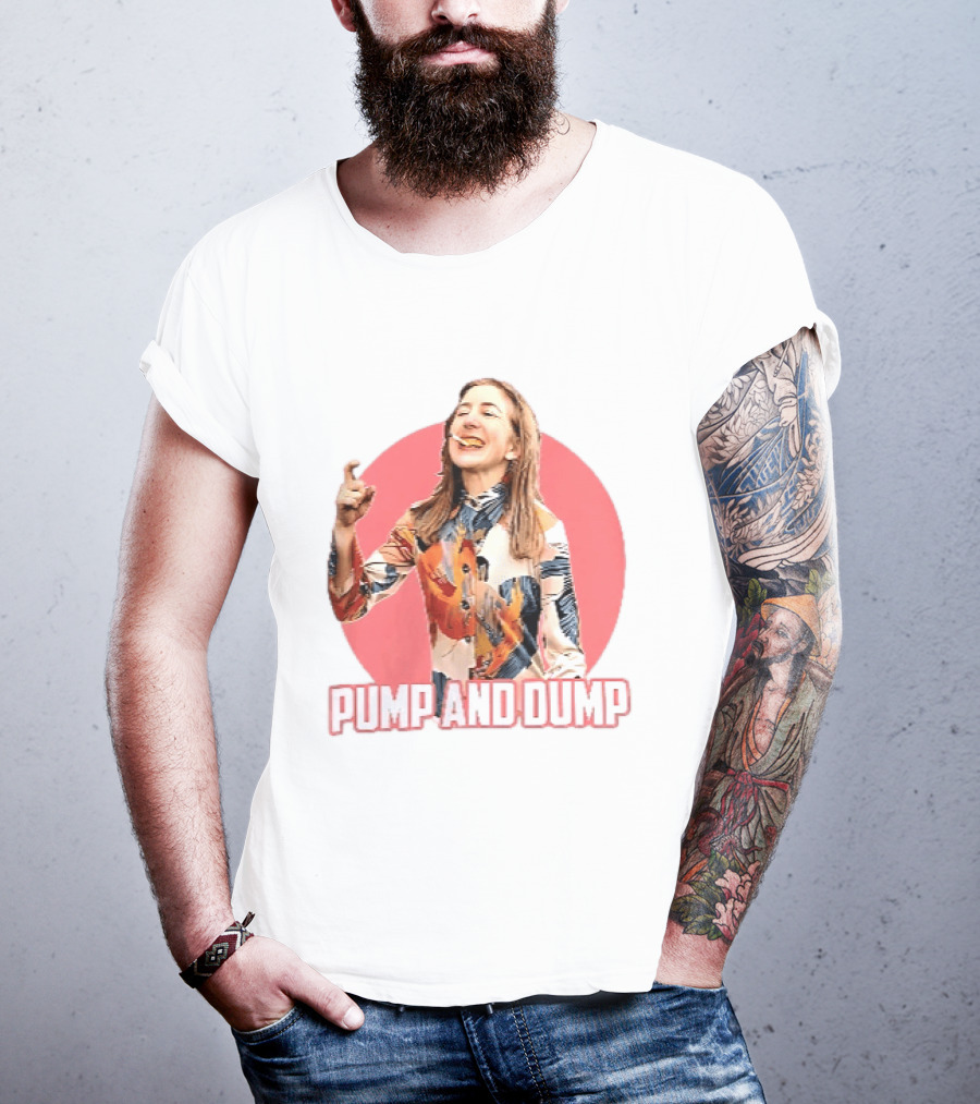 Pump And Dump Woman With Cigarette Retro Style Collage T-Shirt