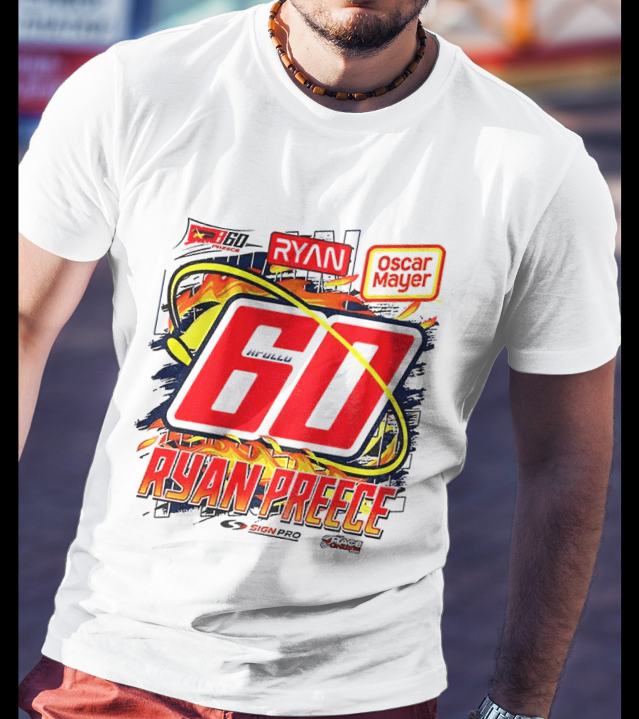Ryan Preece NASCAR 60 Oscar Mayer Racing Sport McWills T-Shirt
