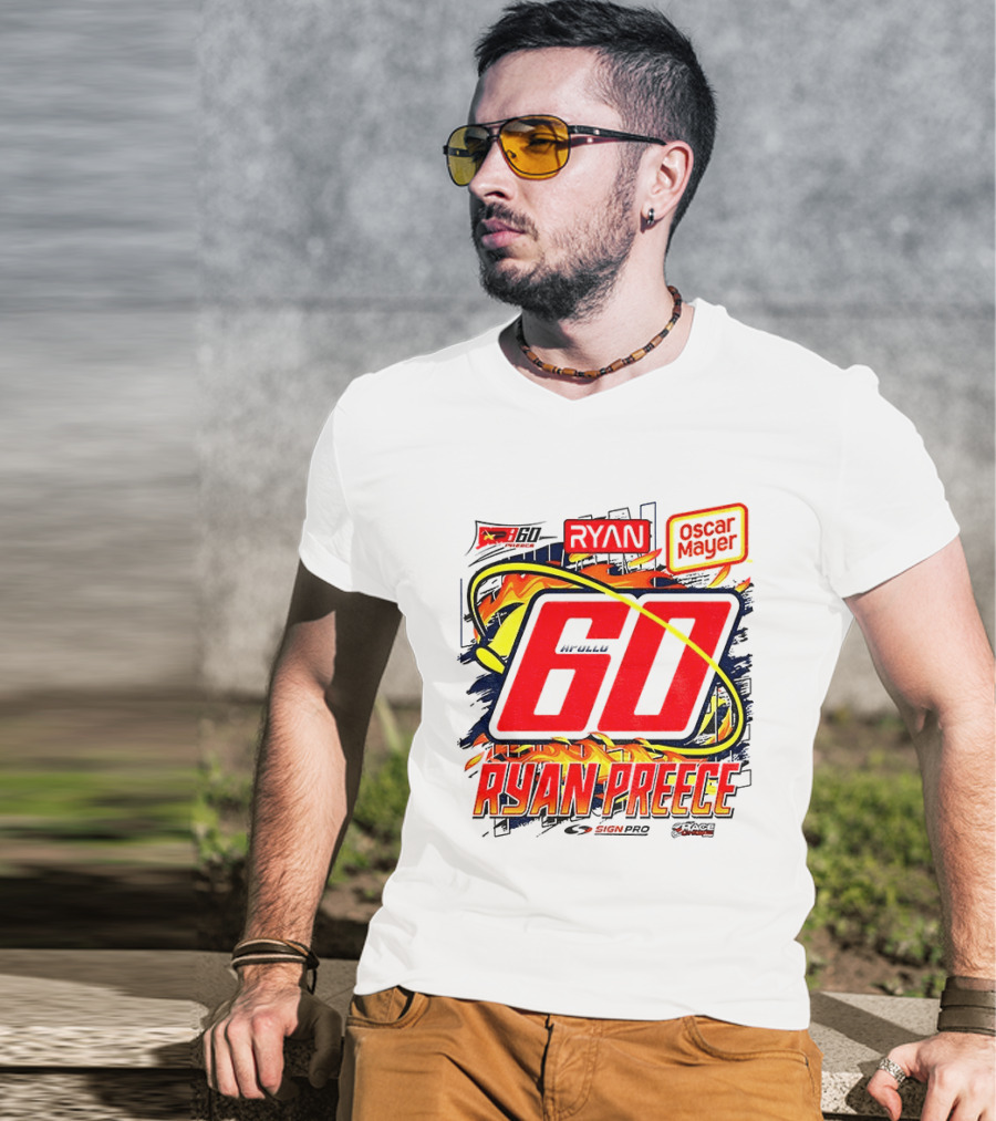 Ryan Preece NASCAR 60 Oscar Mayer Racing Sport McWills T-Shirt