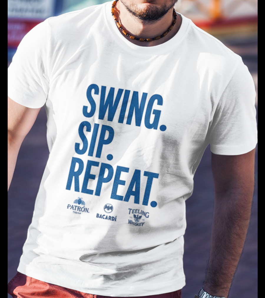 Swing Sip Repeat Patron Bacardi Teeling Whiskey T-Shirt