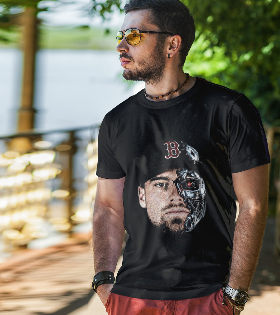 Caleb Durbin Terminator Face Boston Cap Robo Fusion T-Shirt