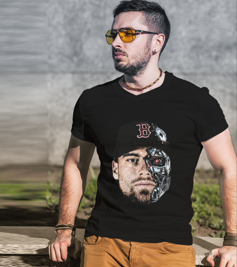 Caleb Durbin Terminator Face Boston Cap Robo Fusion T-Shirt