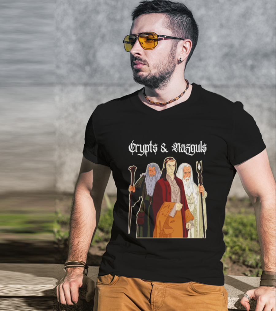 Crypts & Nazguls Dark Wizards Fantasy T-Shirt