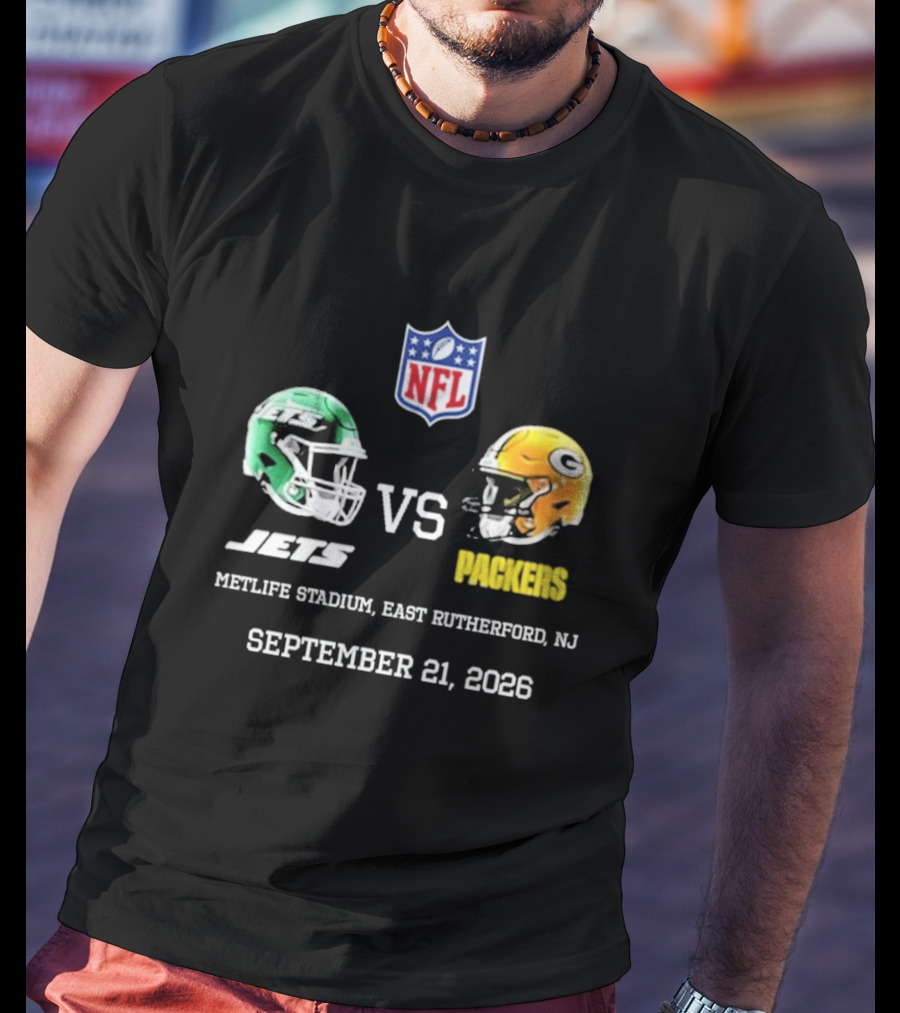 Green Bay Packers Vs New York Jets MetLife Stadium September 21 2026 NFL Matchup T-Shirt
