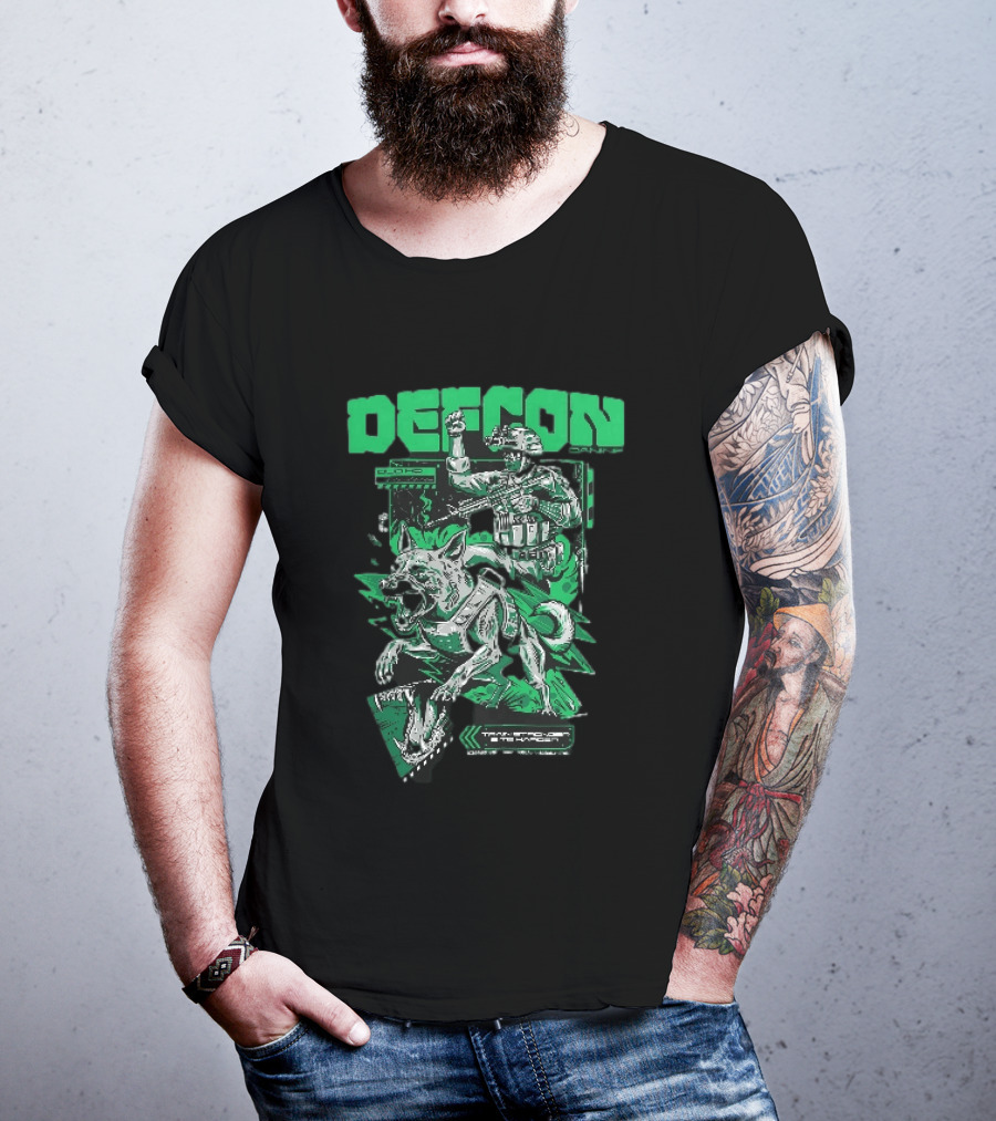 Defcon Tactical K9 Train Stronger Bite Harder Dog Soldier Night Vision T-Shirt