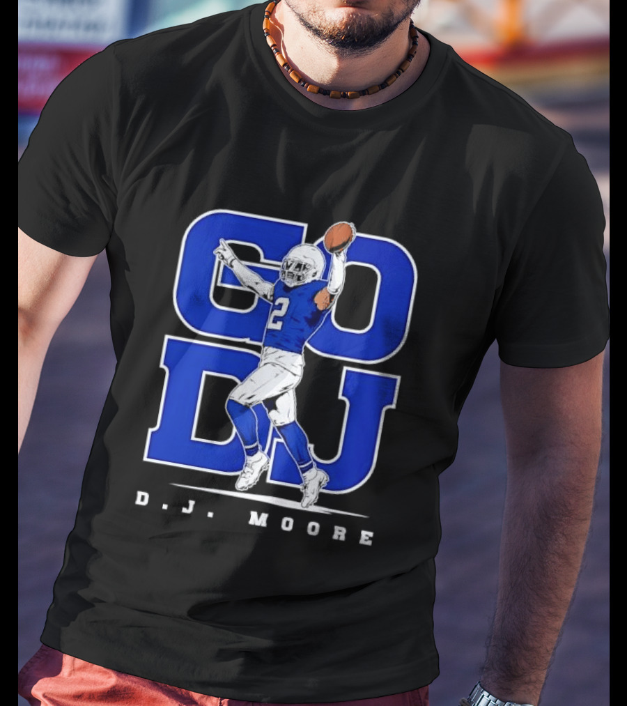 GO DJ D.J. Moore Football Player Buffalo Sports Blue 2 T-Shirt
