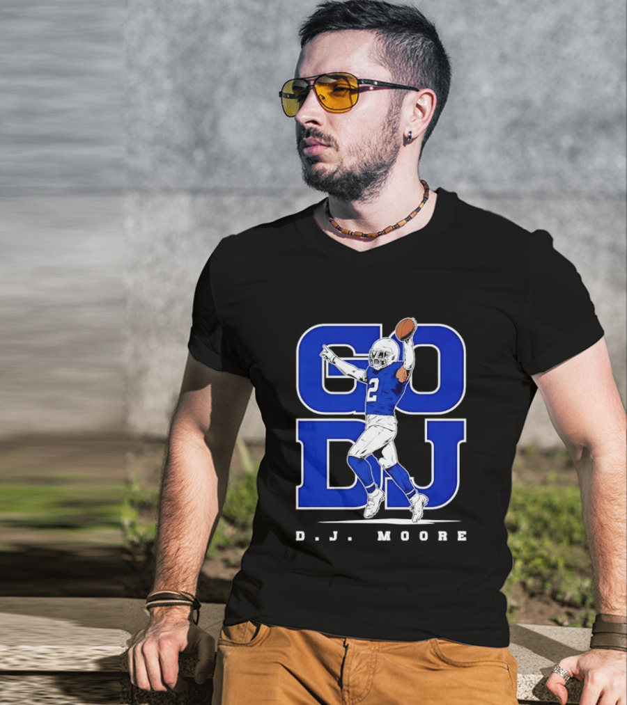 GO DJ D.J. Moore Football Player Buffalo Sports Blue 2 T-Shirt