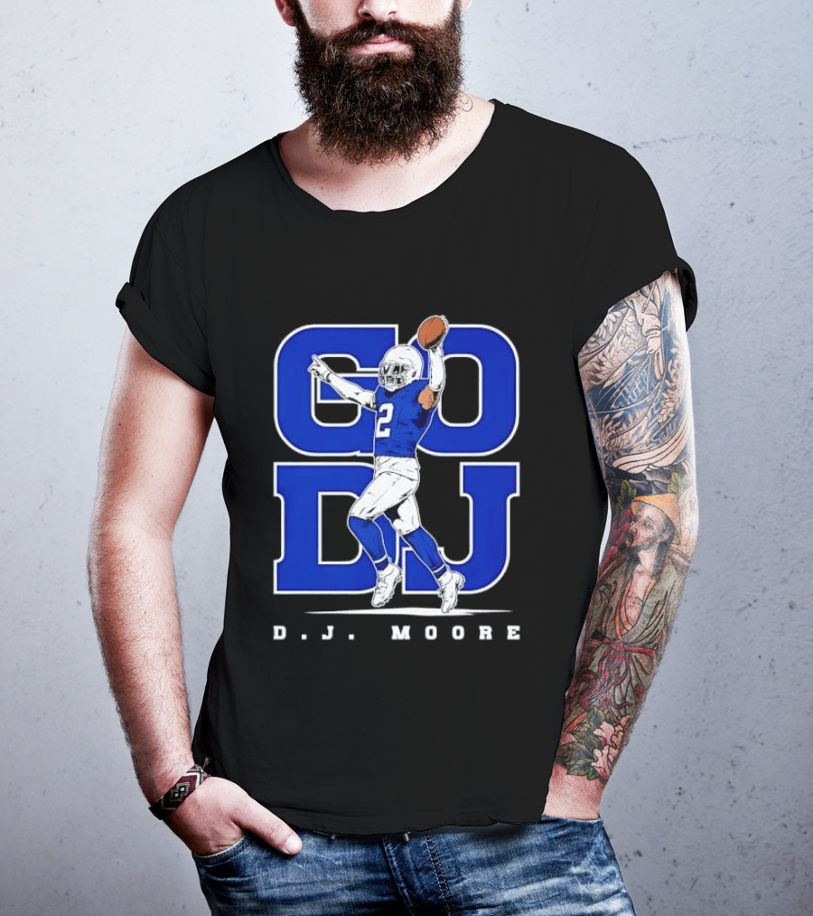 GO DJ D.J. Moore Football Player Buffalo Sports Blue 2 T-Shirt
