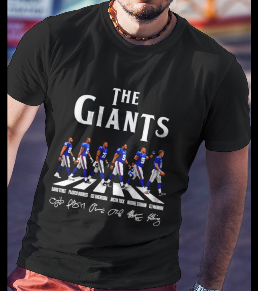 New York Giants Legends Abbey Road 2026 Manning Bradshaw Simms Taylor Strahan Cruz T-Shirt