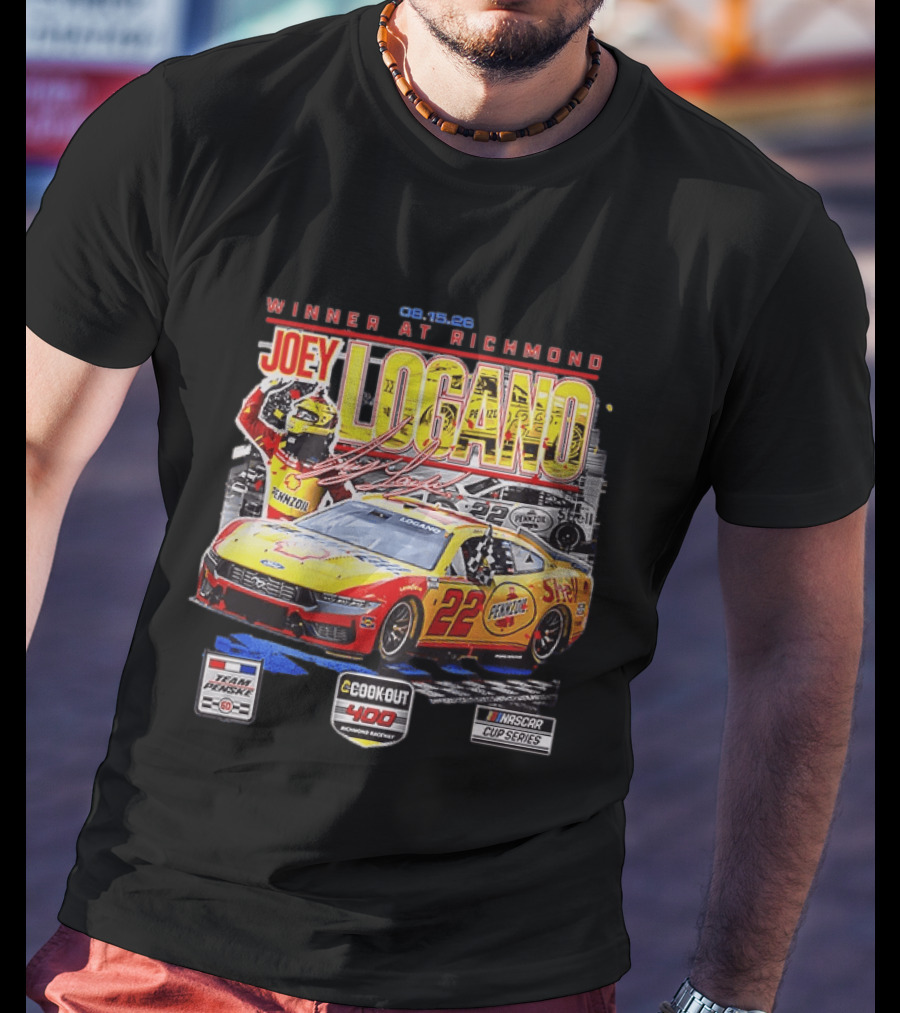 Joey Logano Winner At Richmond 2026 Team Penske Cookout 400 NASCAR Cup Series T-Shirt