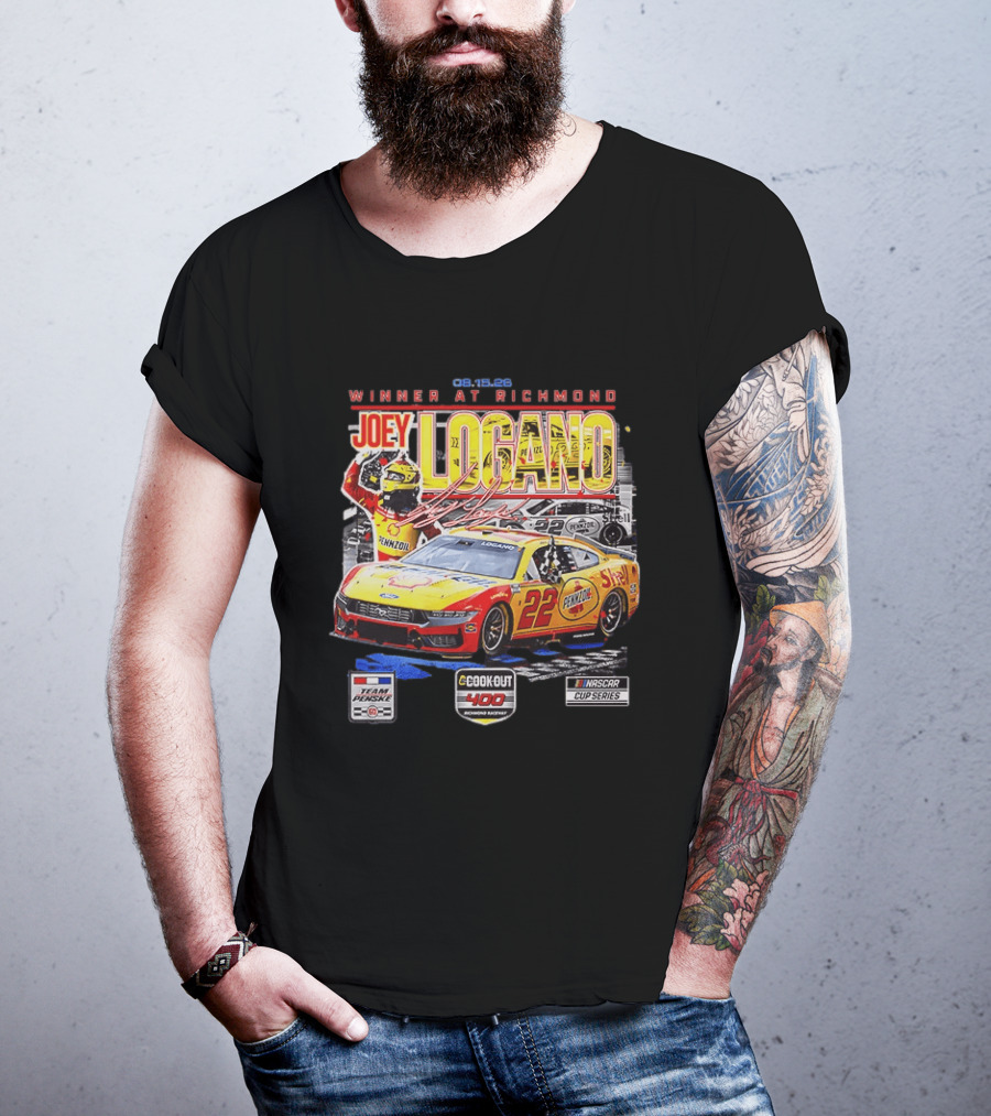 Joey Logano Winner At Richmond 2026 Team Penske Cookout 400 NASCAR Cup Series T-Shirt