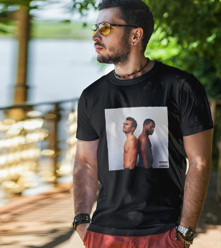Kirk X Floyd Parental Advisory Album Cover Featuring Two Men Back To Back T-Shirt