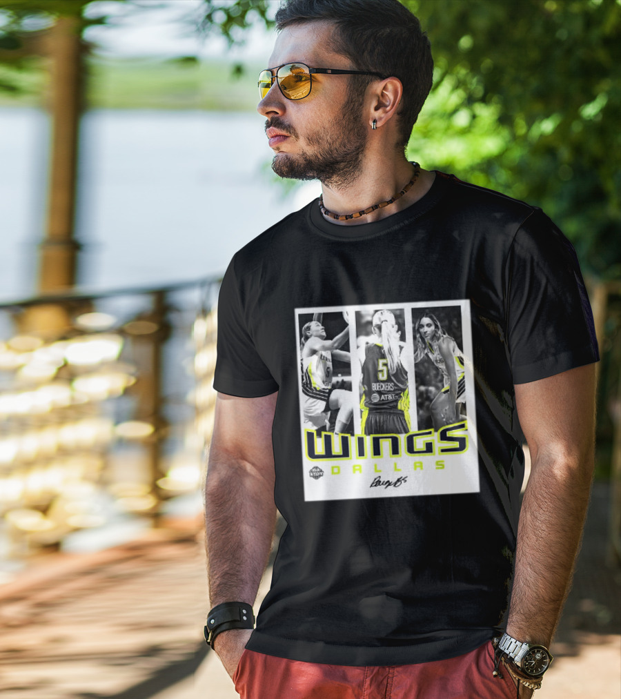 Wings Dallas Paige Bueckers Team Player 5 Basketball Hustle WNBA T-Shirt