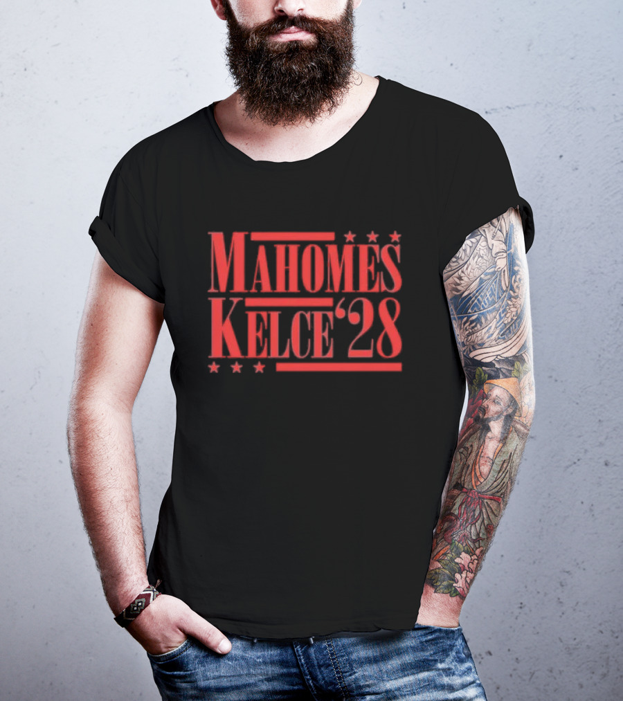 Patrick Mahomes & Travis Kelce Kansas City 2028 Campaign T-Shirt