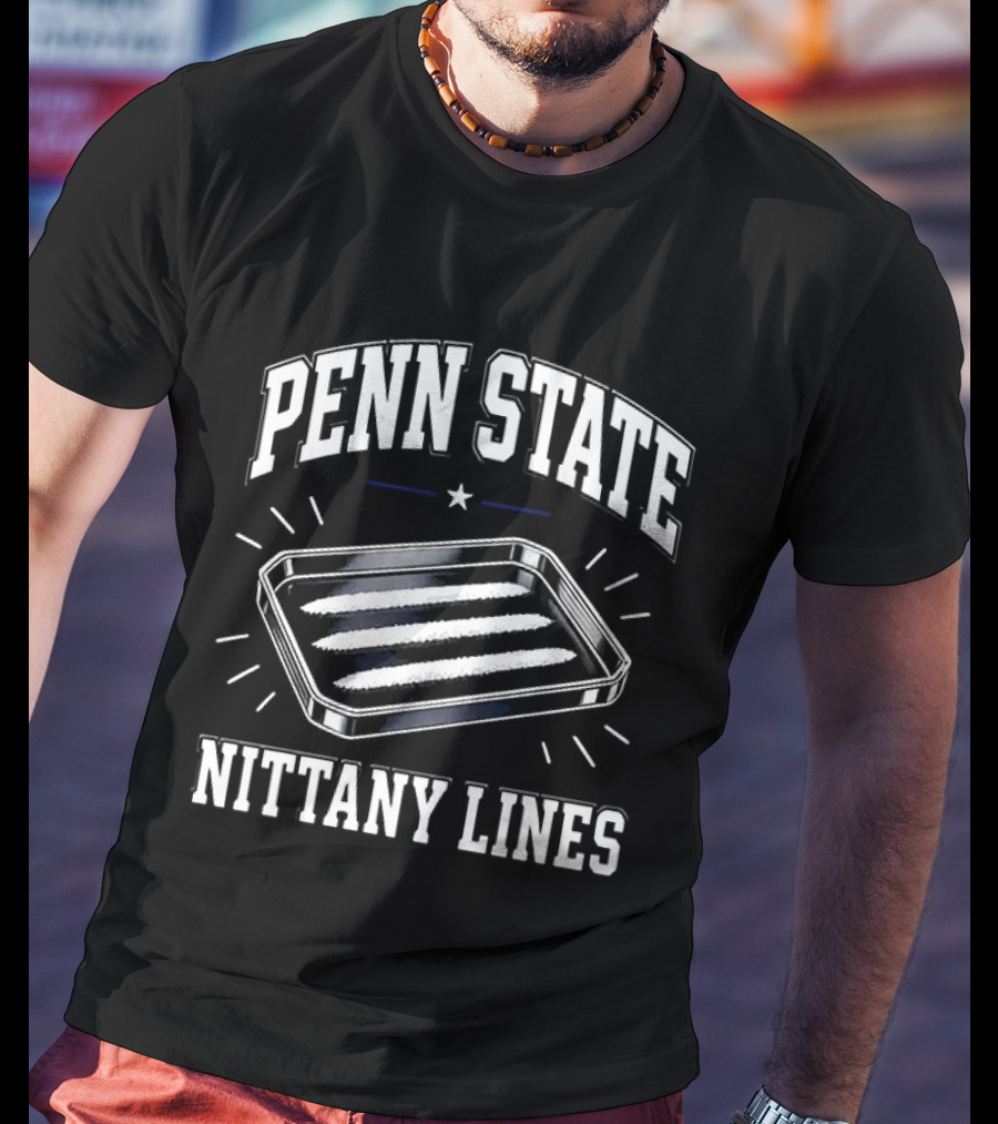 Penn State Nittany Lines Humor Cocaine Tray Jokes T-Shirt