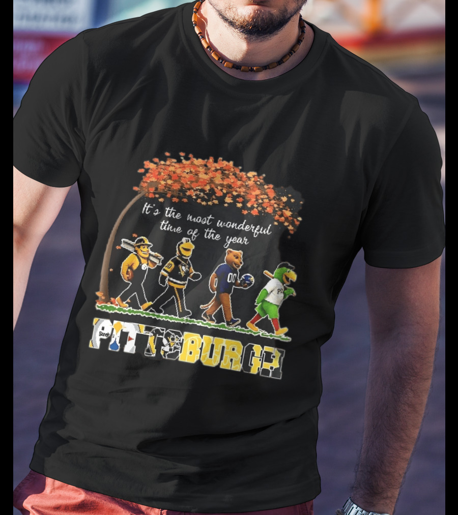 Pittsburgh Steelers Penguins Pirates It's The Most Wonderful Time Of Year Autumn T-Shirt