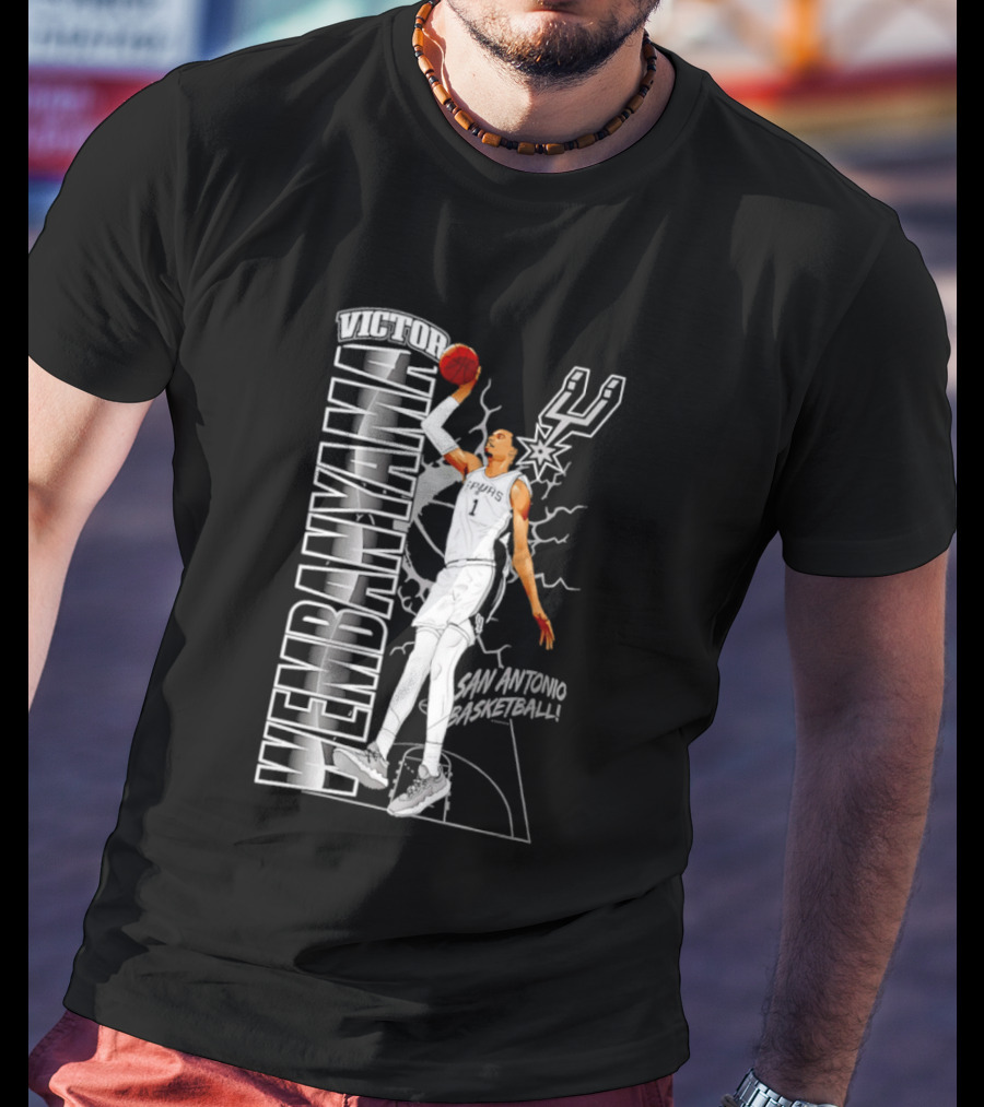 San Antonio Spurs Victor Wembanyama Basketball T-Shirt