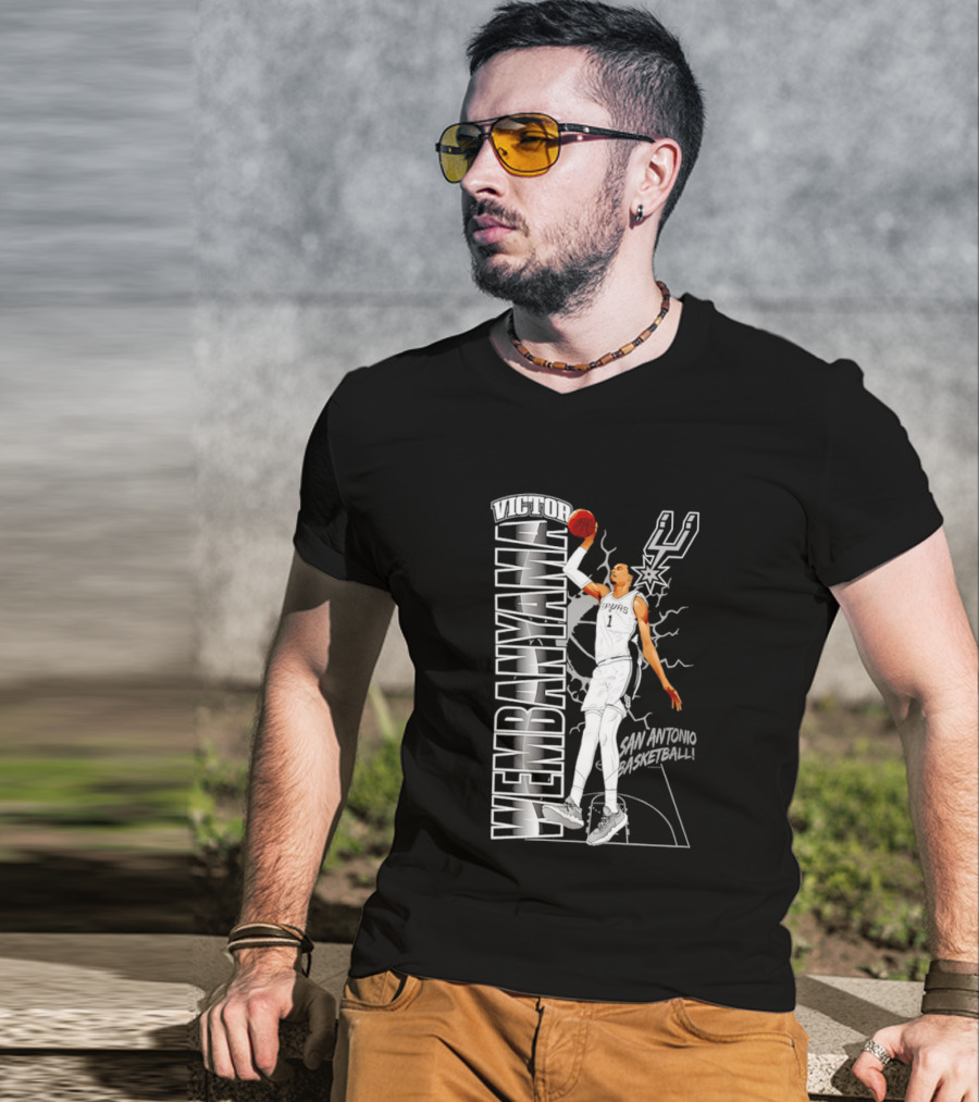 San Antonio Spurs Victor Wembanyama Basketball T-Shirt