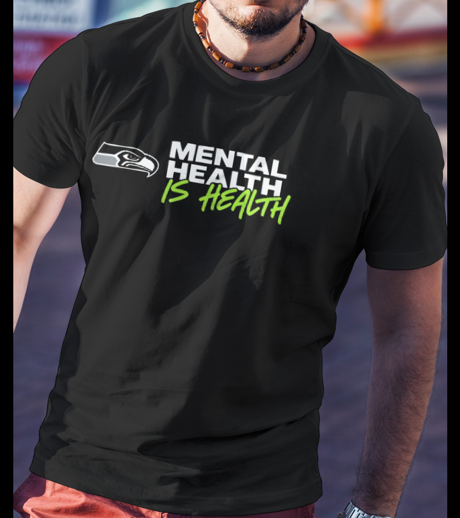 Seattle Seahawks Mental Health Is Health Bird Head T-Shirt