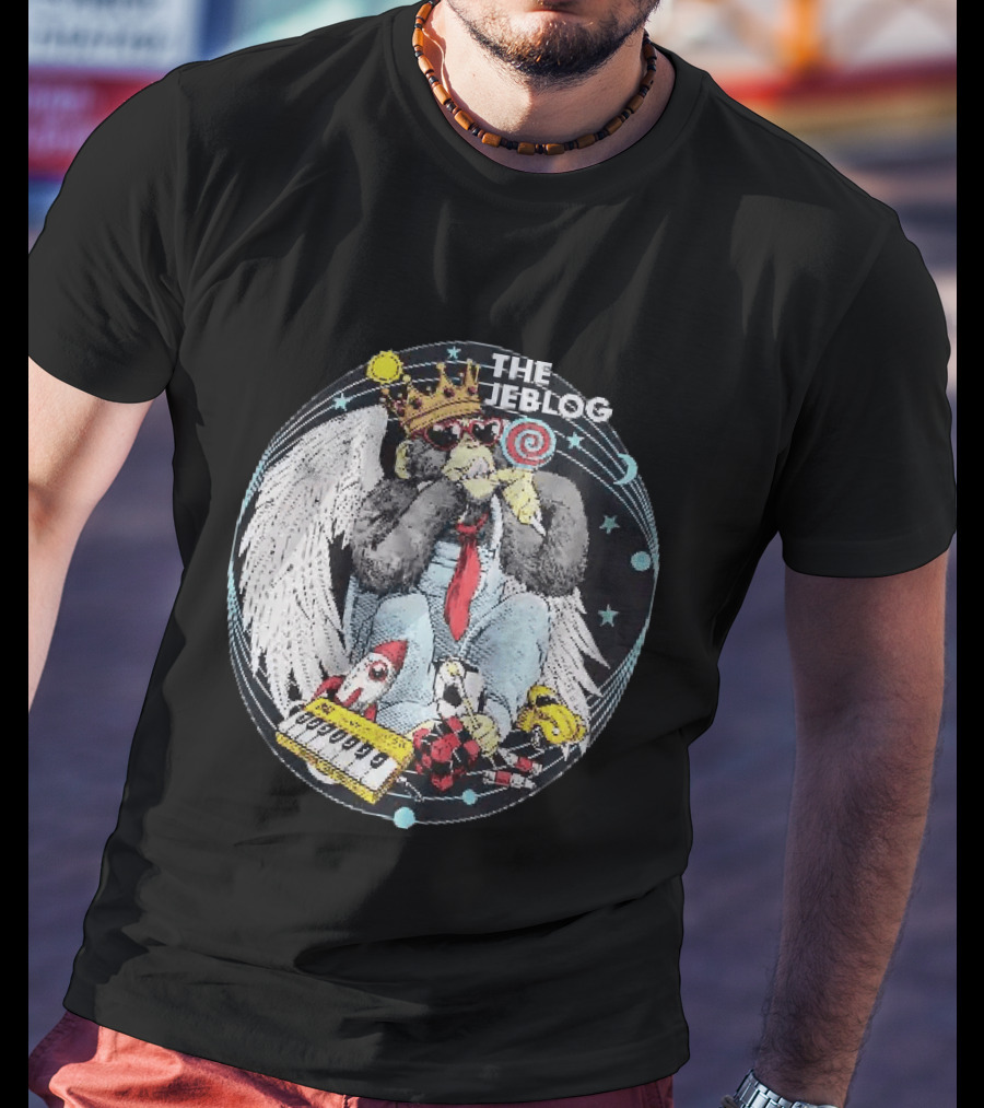The Jeblogs Monkey Wings Crown Lollipop And Countdown Rocket T-Shirt
