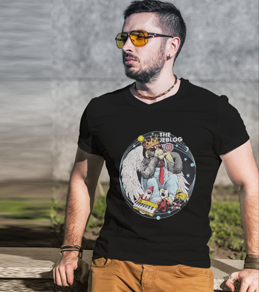 The Jeblogs Monkey Wings Crown Lollipop And Countdown Rocket T-Shirt