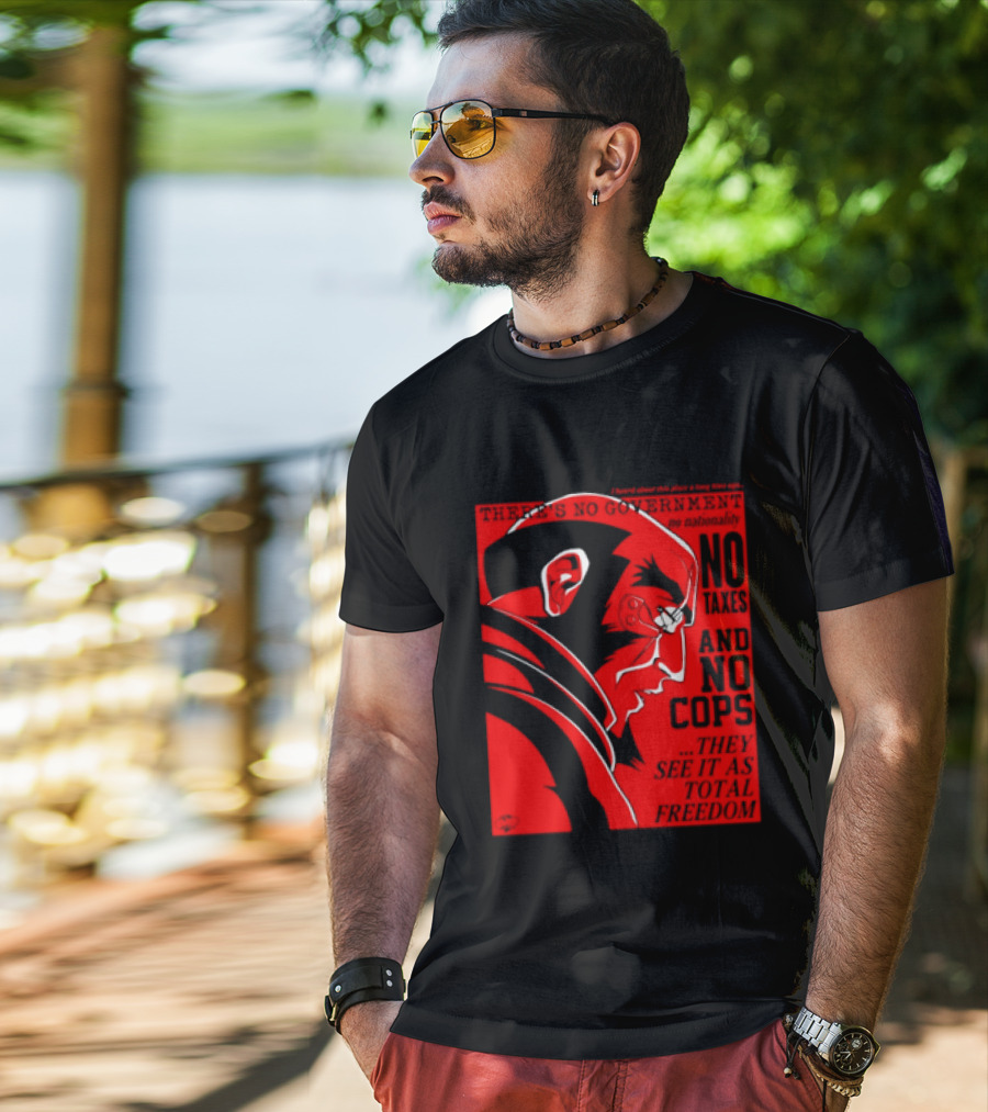 No Government No Taxes And No Cops Red T-Shirt