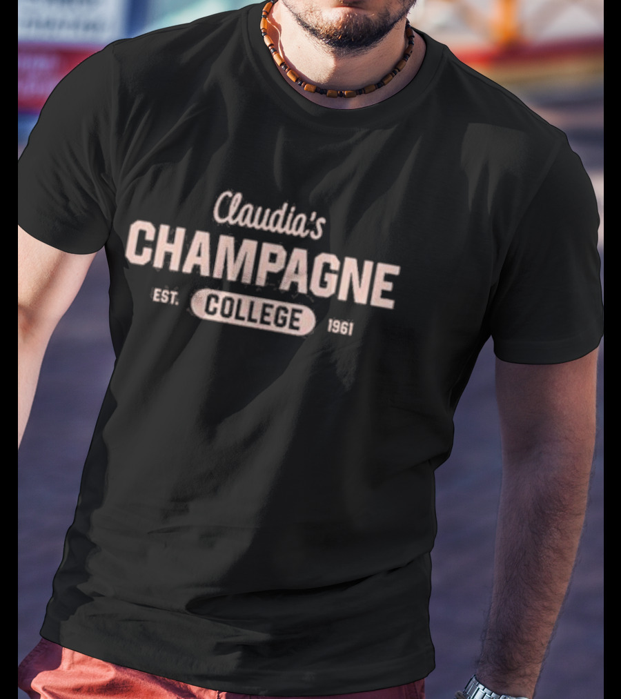 Claudia's Champagne College Retro Aesthetic T-Shirt