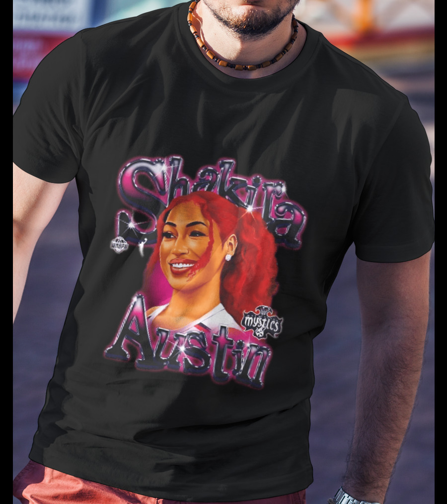 Shakira Austin Washington Mystics WNBA Red Hair T-Shirt