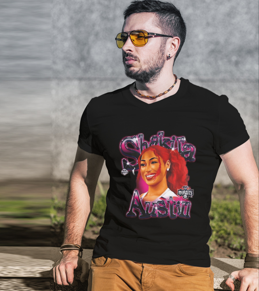 Shakira Austin Washington Mystics WNBA Red Hair T-Shirt
