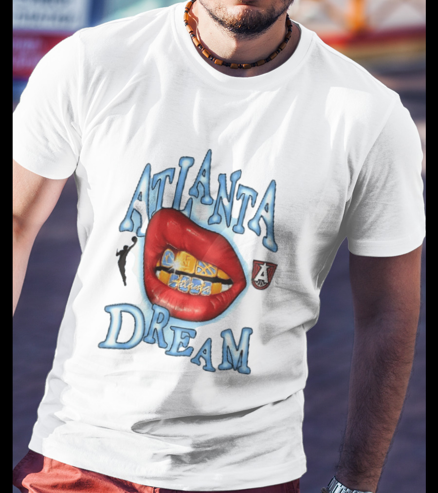 Atlanta Dream Red Lips Gold Grillz WNBA Player T-Shirt