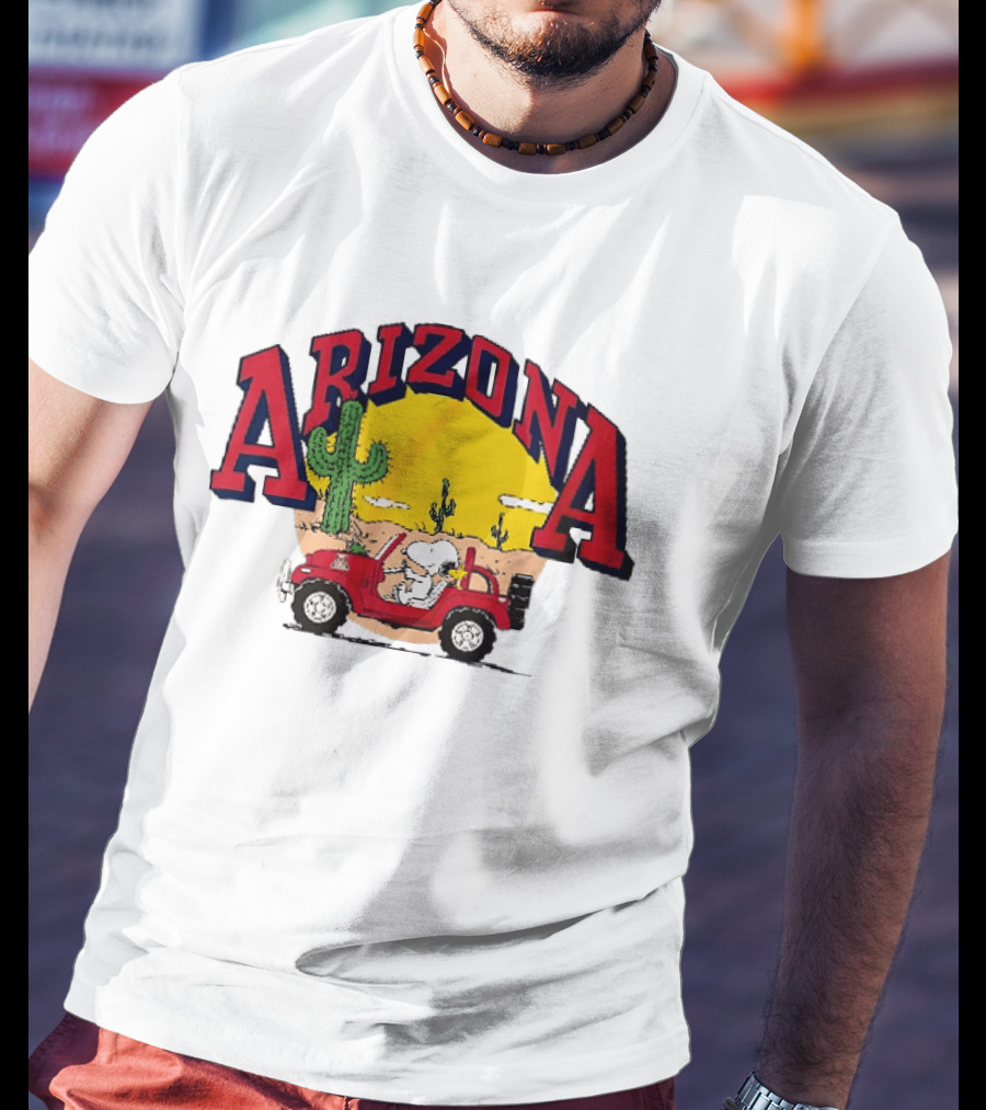 Snoopy Arizona Desert Adventure With Cactus And Red Buggy T-Shirt