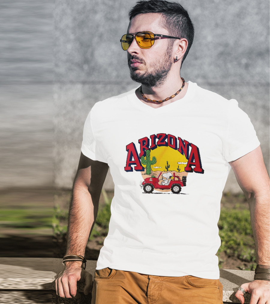 Snoopy Arizona Desert Adventure With Cactus And Red Buggy T-Shirt